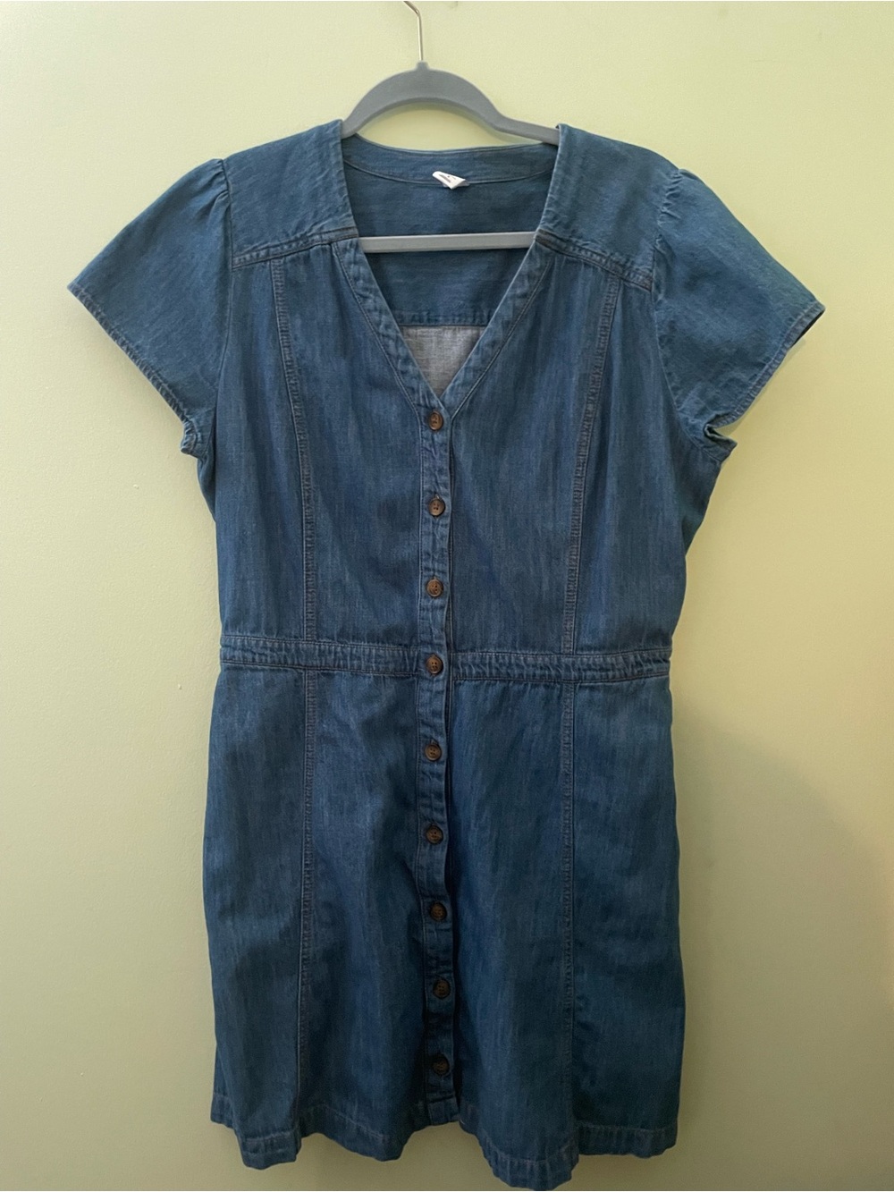 Old Navy Blue Denim Button-Front Dress Size Large